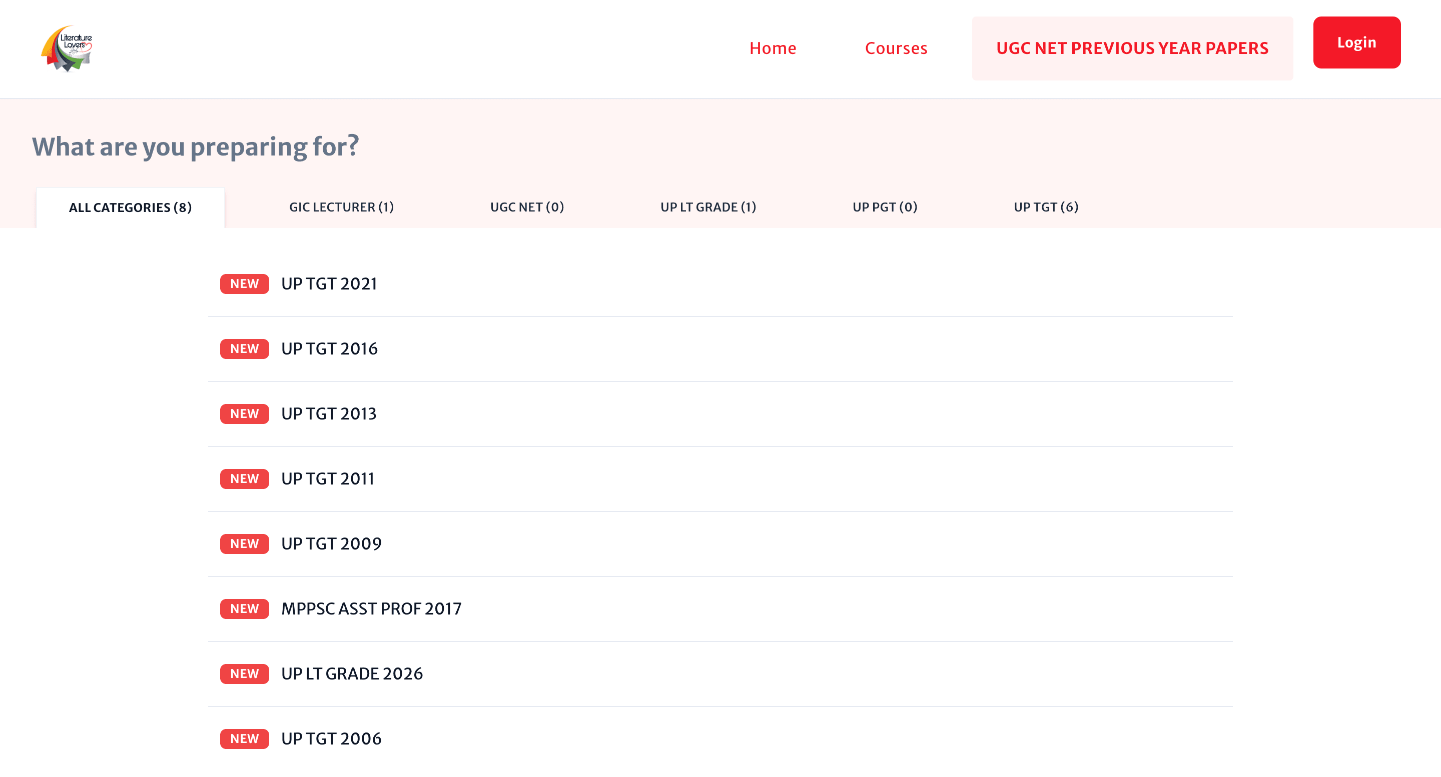 Screenshot of Literature Lovers